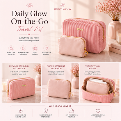 Daily Glow On-The-Go Period Travel Pouch Kit